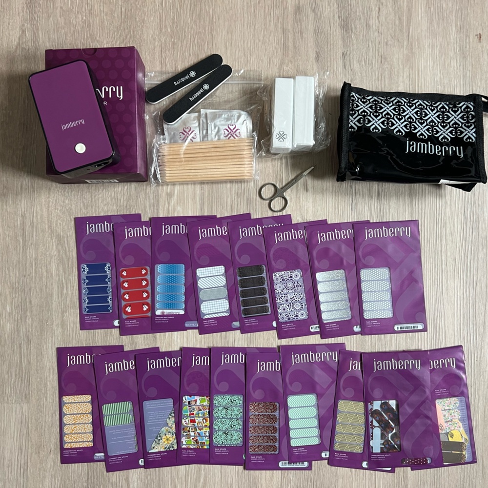 Jamberry Nail Wraps, heater & accessories LOT floral, comic, holiday - nail art